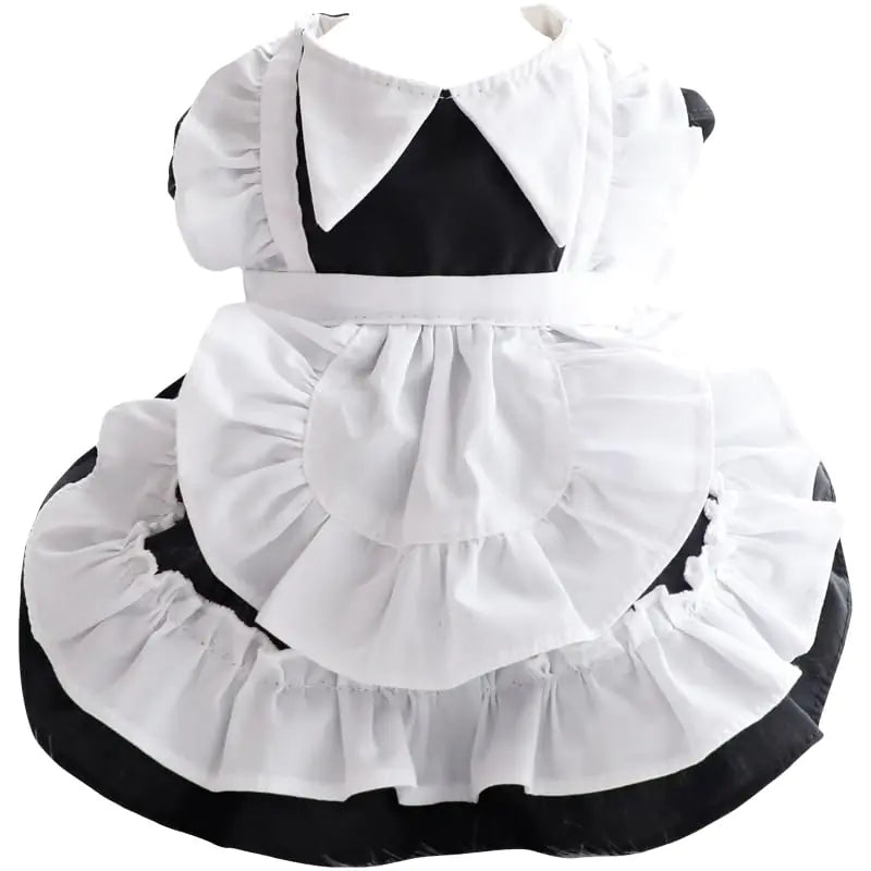 AZA Dog Princess Dresses for Small Dogs Lolita Clothes Maid Costume Pet Girl Cute Coat Outfits Fall Costumes (SMaid)