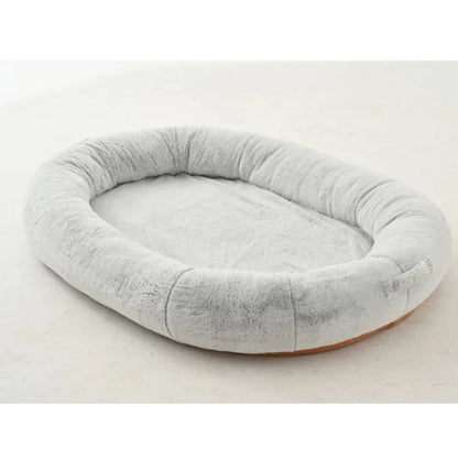 Lit surdimensionné gris clair pour chien et homme