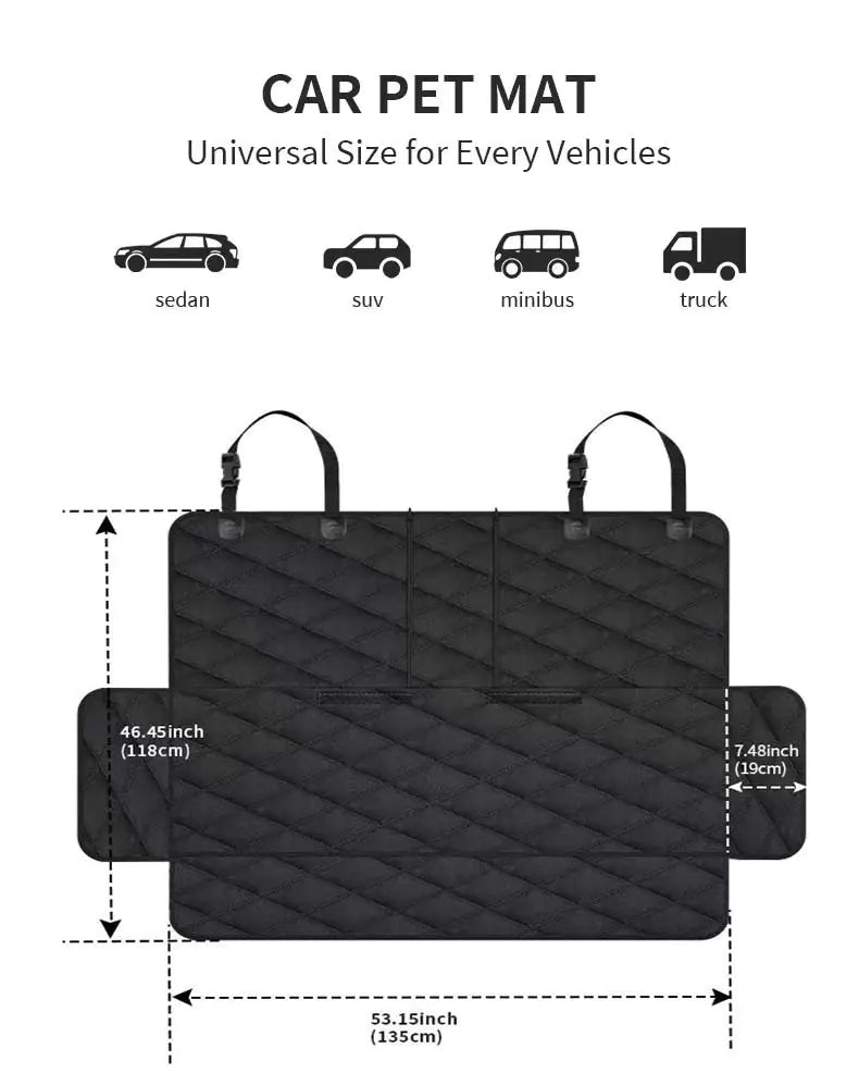 Water & Dirt Resistant Rear Car Seat Pet Mat