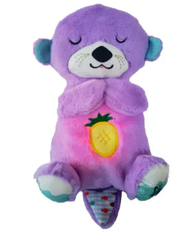 Loutre en peluche musicale et lumineuse pour bébés (une pièce)