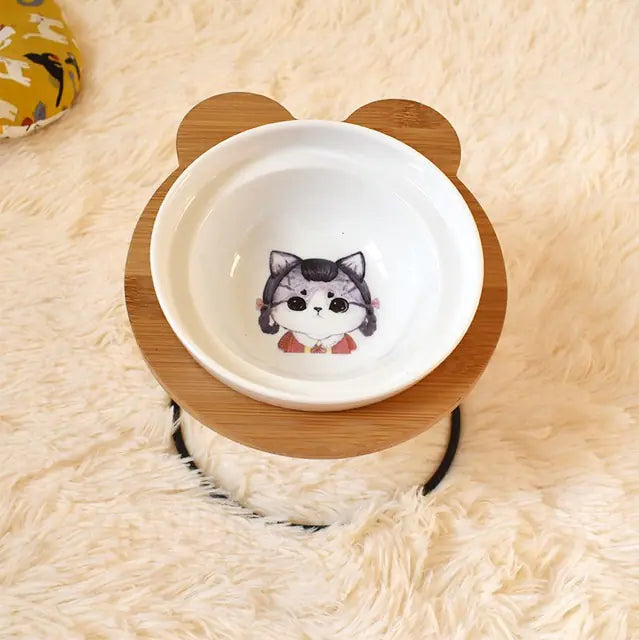 Support de bol de protection de la colonne vertébrale pour nourriture et eau pour chat