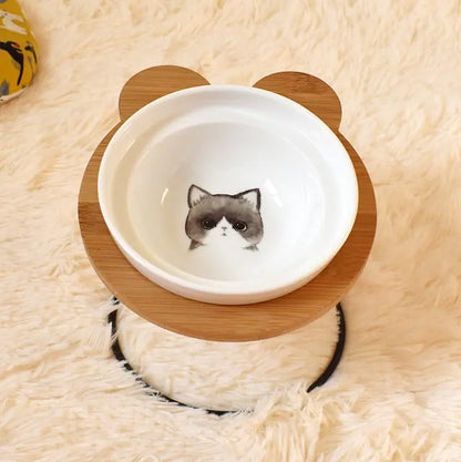 Support de bol de protection de la colonne vertébrale pour nourriture et eau pour chat