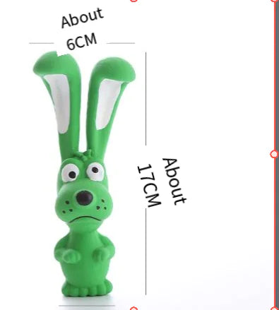 Jouet à mâcher en latex pour chien - Lapin couineur et joueur