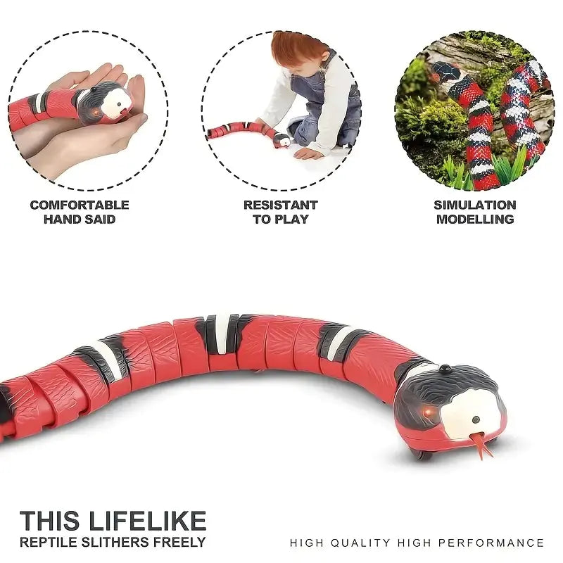 Jouet interactif serpent pour chats avec chargement USB : un plaisir sans fin
