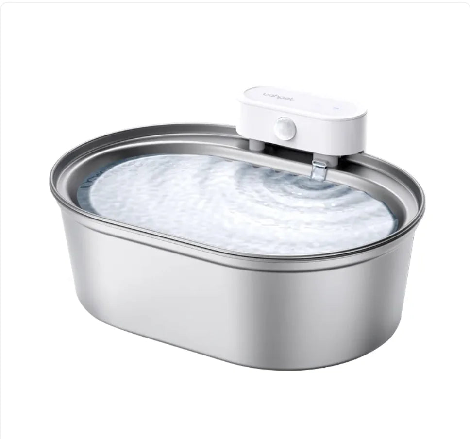 Distributeur d'eau automatique pour animaux de compagnie en acier inoxydable Uha