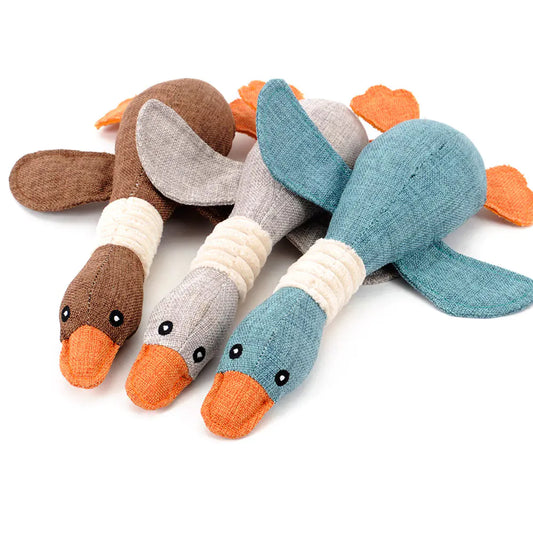 Jouet sonore pour chiens - Jouet en peluche à mâcher et à dresser