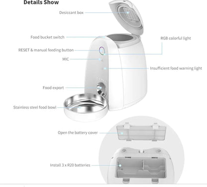 Smart Pet Automatic Feeder for Cats and Dogs