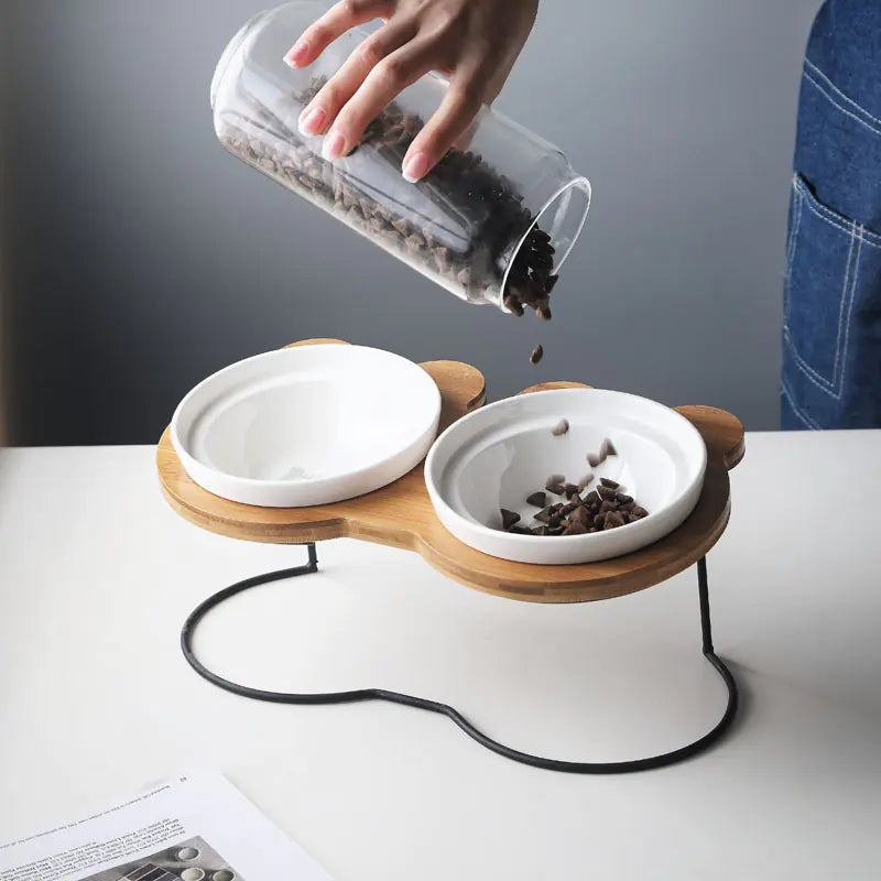Support de bol de protection de la colonne vertébrale pour nourriture et eau pour chat