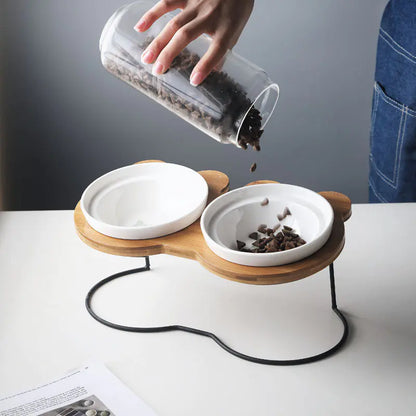 Support de bol de protection de la colonne vertébrale pour nourriture et eau pour chat