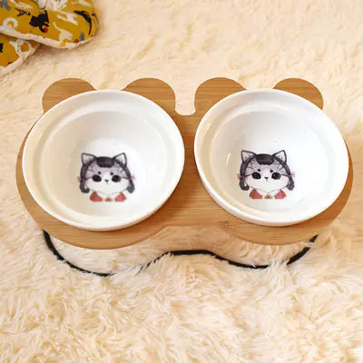 Support de bol de protection de la colonne vertébrale pour nourriture et eau pour chat