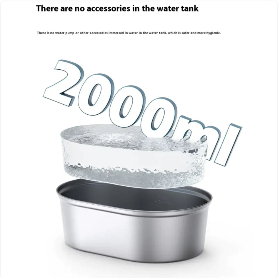 Distributeur d'eau automatique pour animaux de compagnie en acier inoxydable Uha