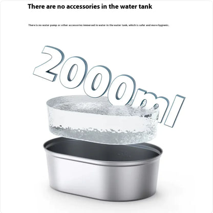 Distributeur d'eau automatique pour animaux de compagnie en acier inoxydable Uha