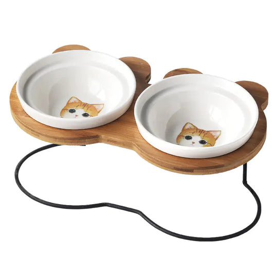 Support de bol de protection de la colonne vertébrale pour nourriture et eau pour chat