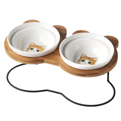 Support de bol de protection de la colonne vertébrale pour nourriture et eau pour chat