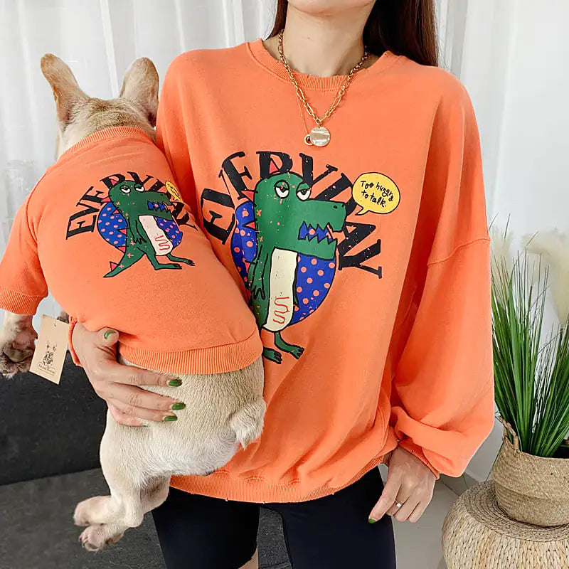 Vêtements assortis parent-enfant pour chien à imprimé panda