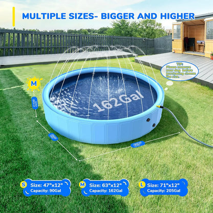 Piscine pliable pour chiens et baignade