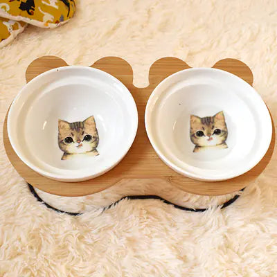 Support de bol de protection de la colonne vertébrale pour nourriture et eau pour chat