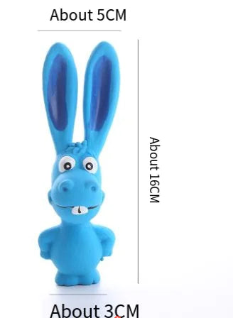 Jouet à mâcher en latex pour chien - Lapin couineur et joueur