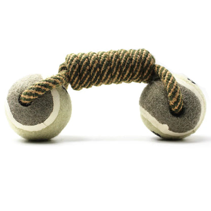 Pet Toy - Cotton Rope Tennis Ball for Chewing Dogs