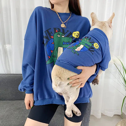 Vêtements assortis parent-enfant pour chien à imprimé panda